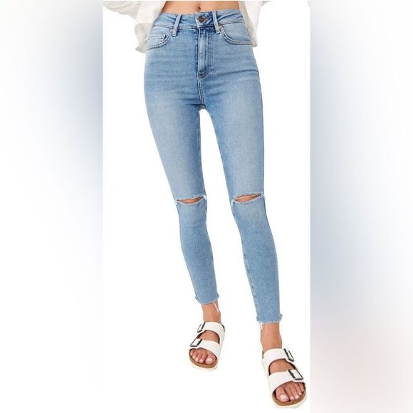 NWT Free People High Waist Raw Ankle Denim Sz 24 - Picture 9 of 16